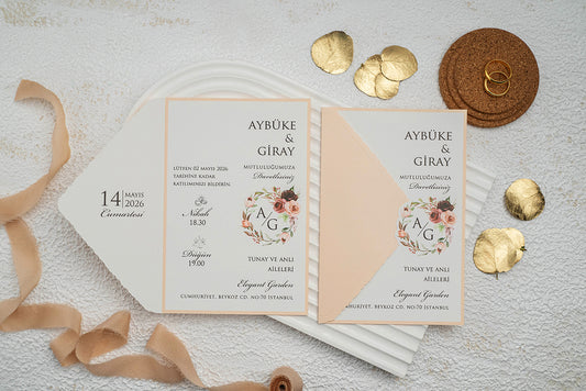 Ekonom 9349 - Nişan & Düğün & Nikah Davetiyesi