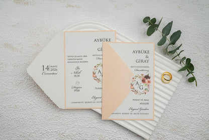 Ekonom 9349 - Nişan & Düğün & Nikah Davetiyesi